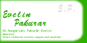 evelin pakurar business card